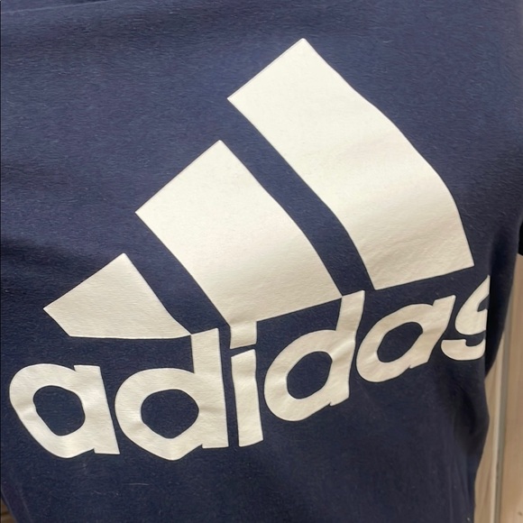 Adidas Blue and White Short Sleeve Tee with Iconic Logo - Picture 2 of 4